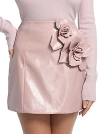 Liva Rose Faux Leather Miniskirt