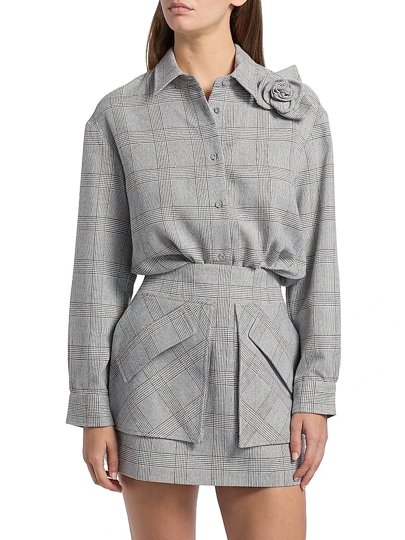 Flor Plaid Flower Shirt