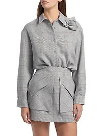 Flor Plaid Flower Shirt