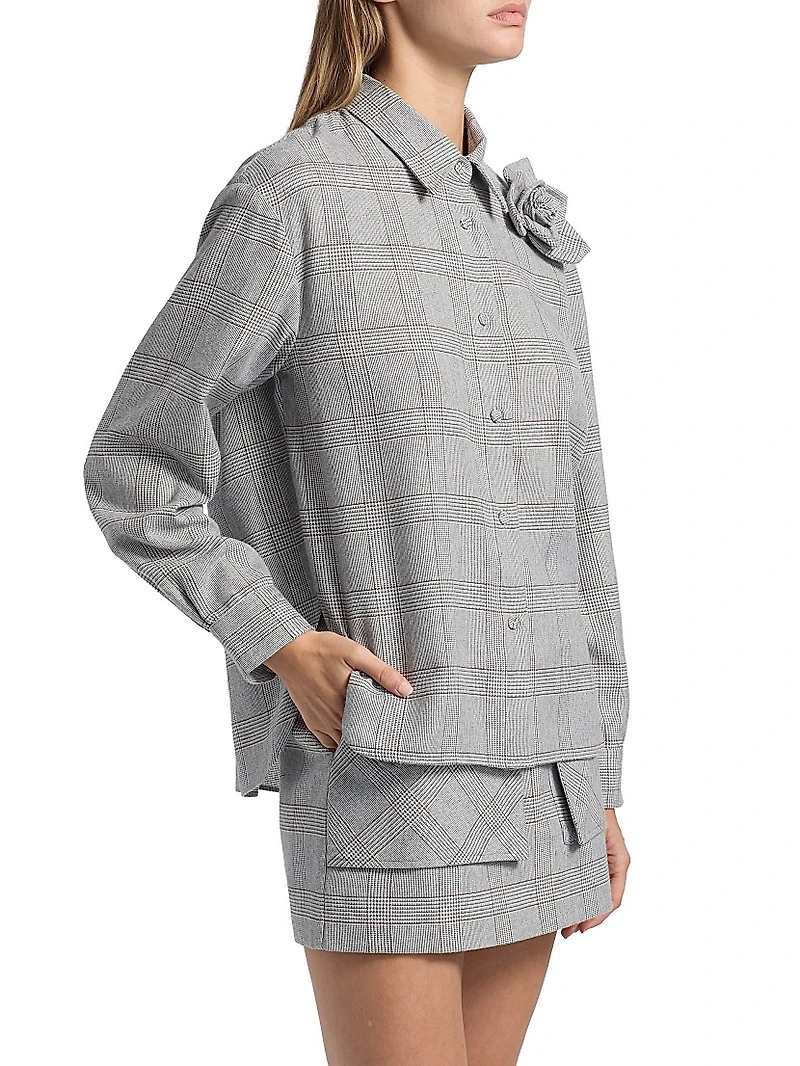 Flor Plaid Flower Shirt