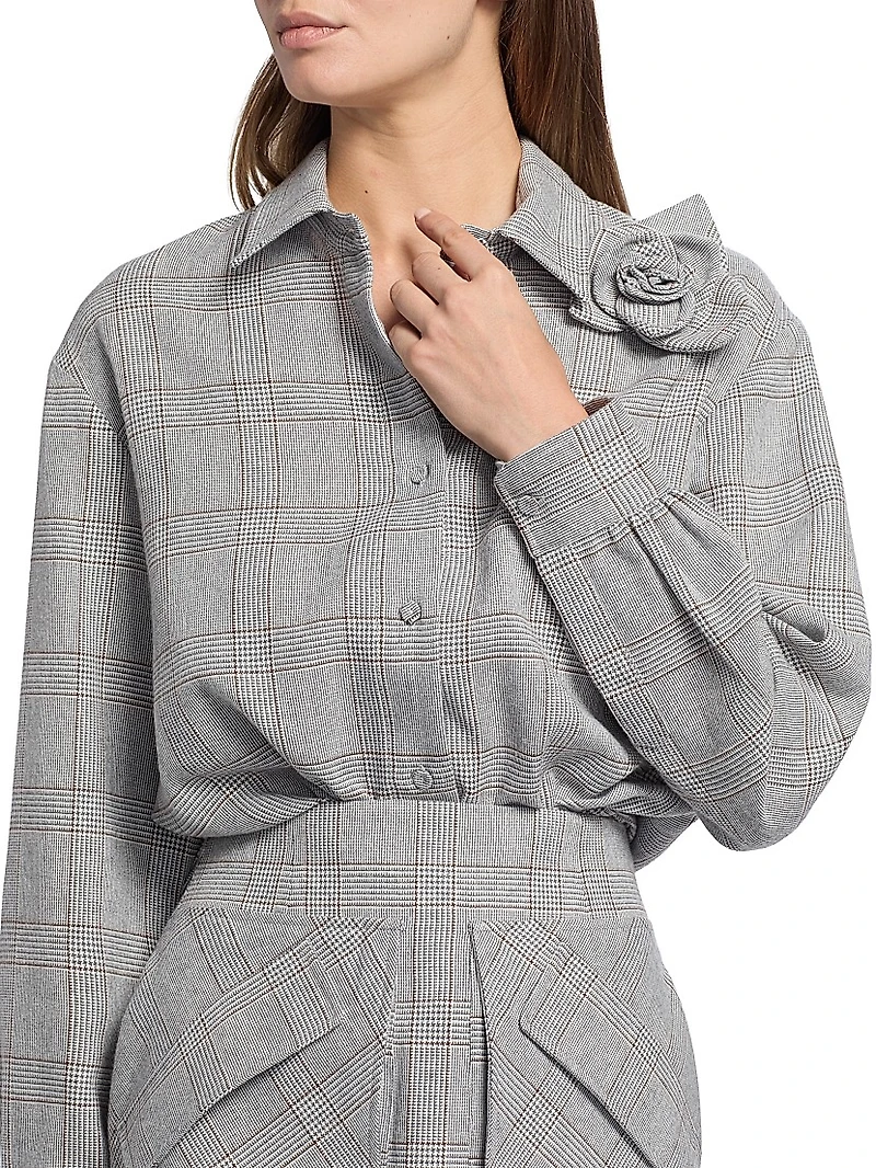 Flor Plaid Flower Shirt