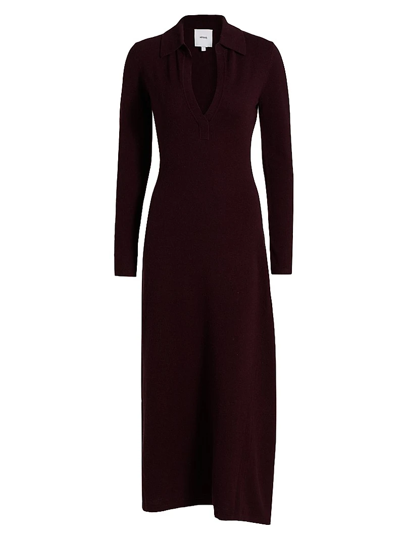 Minerva Wool-Cashmere Midi-Dress