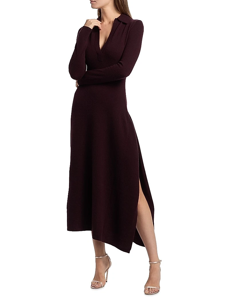 Minerva Wool-Cashmere Midi-Dress