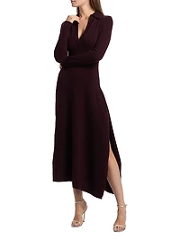 Minerva Wool-Cashmere Midi-Dress