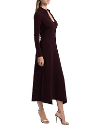 Minerva Wool-Cashmere Midi-Dress