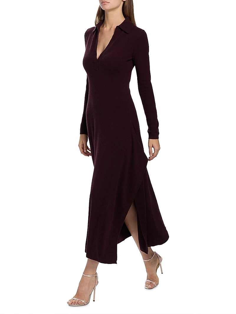 Minerva Wool-Cashmere Midi-Dress