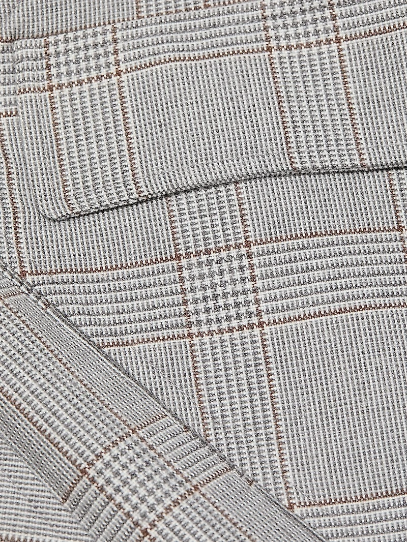 Cherry Plaid Woven Miniskirt