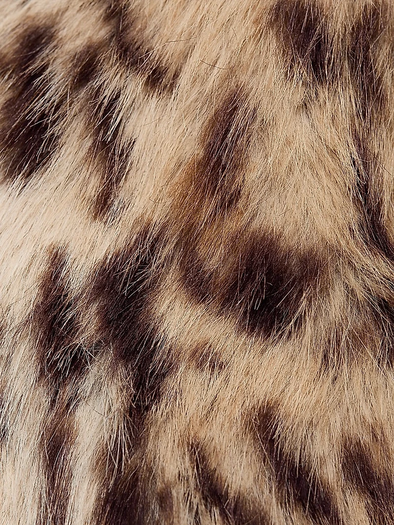 Valde Faux Fur Lynx Bomber Jacket