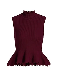Naja Cotton Knit Peplum Top
