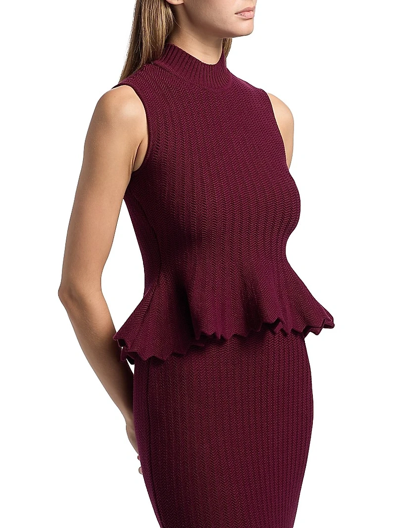 Naja Cotton Knit Peplum Top