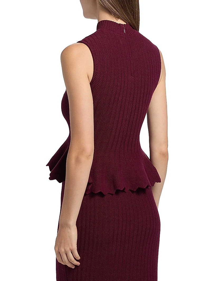 Naja Cotton Knit Peplum Top