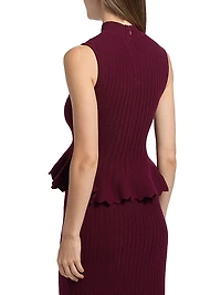 Naja Cotton Knit Peplum Top