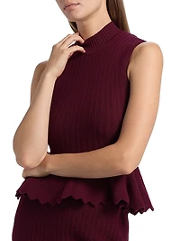 Naja Cotton Knit Peplum Top