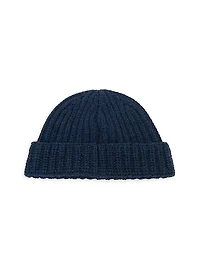 Fisherman Rib-Knit Wool Beanie
