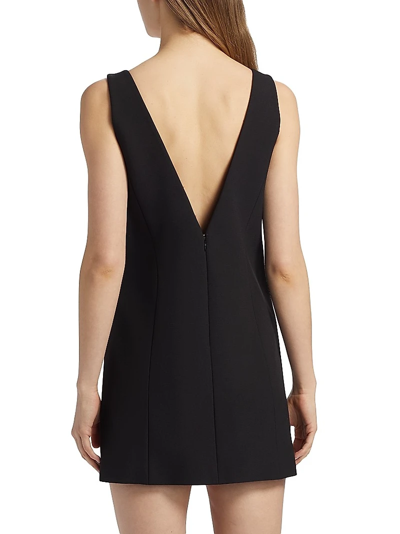 Steffie Cotton-Blend Tie-Front Minidress