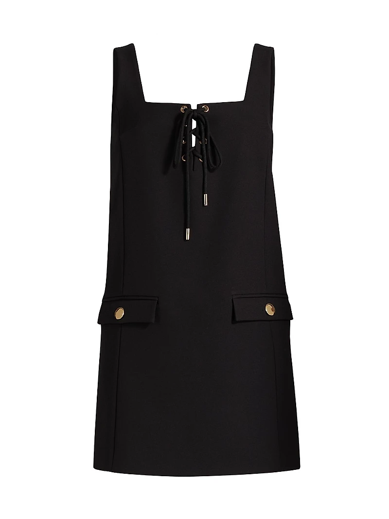 Steffie Cotton-Blend Tie-Front Minidress