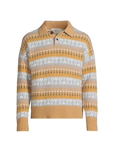 Jacquard Polo Sweater