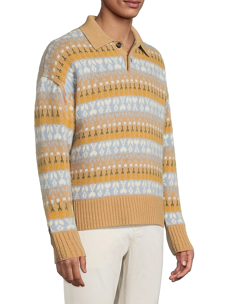 Jacquard Polo Sweater