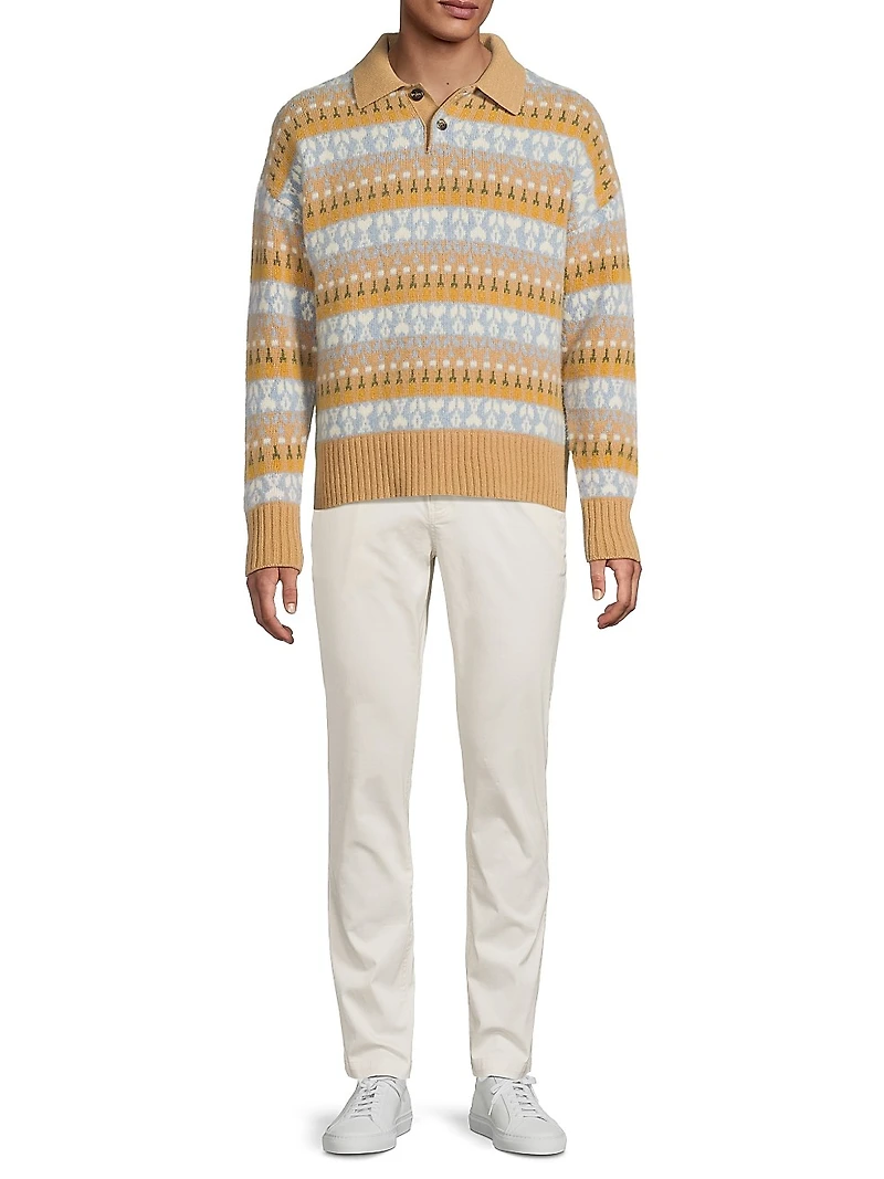 Jacquard Polo Sweater