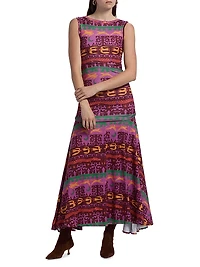 Mate Ruched Drop-Waist Maxi Dress