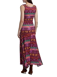 Mate Ruched Drop-Waist Maxi Dress