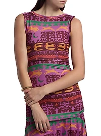 Mate Ruched Drop-Waist Maxi Dress