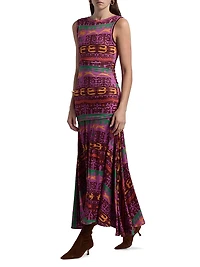 Mate Ruched Drop-Waist Maxi Dress