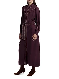 Rodeo Contrast Piped Maxi Shirtdress