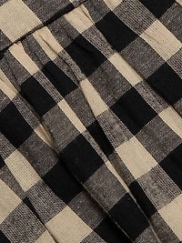 Malika Check Cotton Drop-Waist Midi-Dress