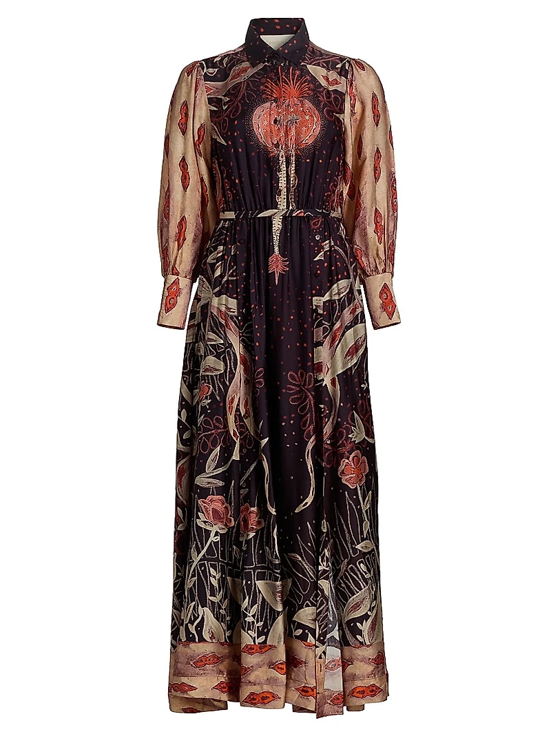 Elisetta Printed Maxi Dress
