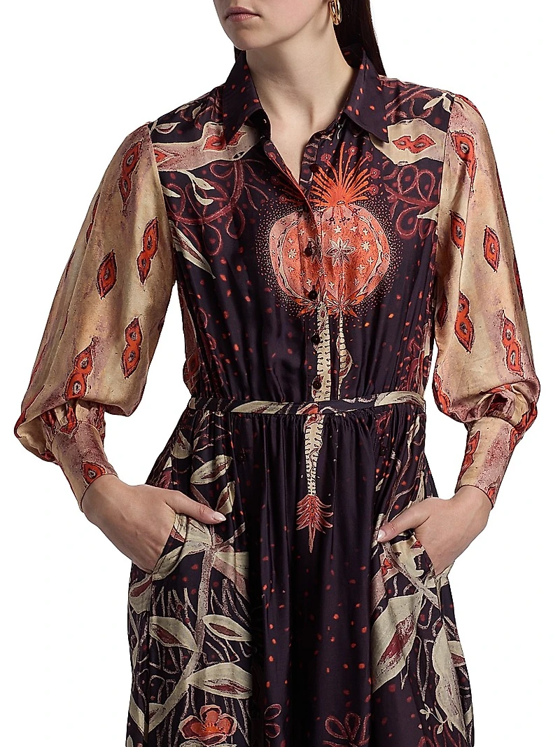 Elisetta Printed Maxi Dress