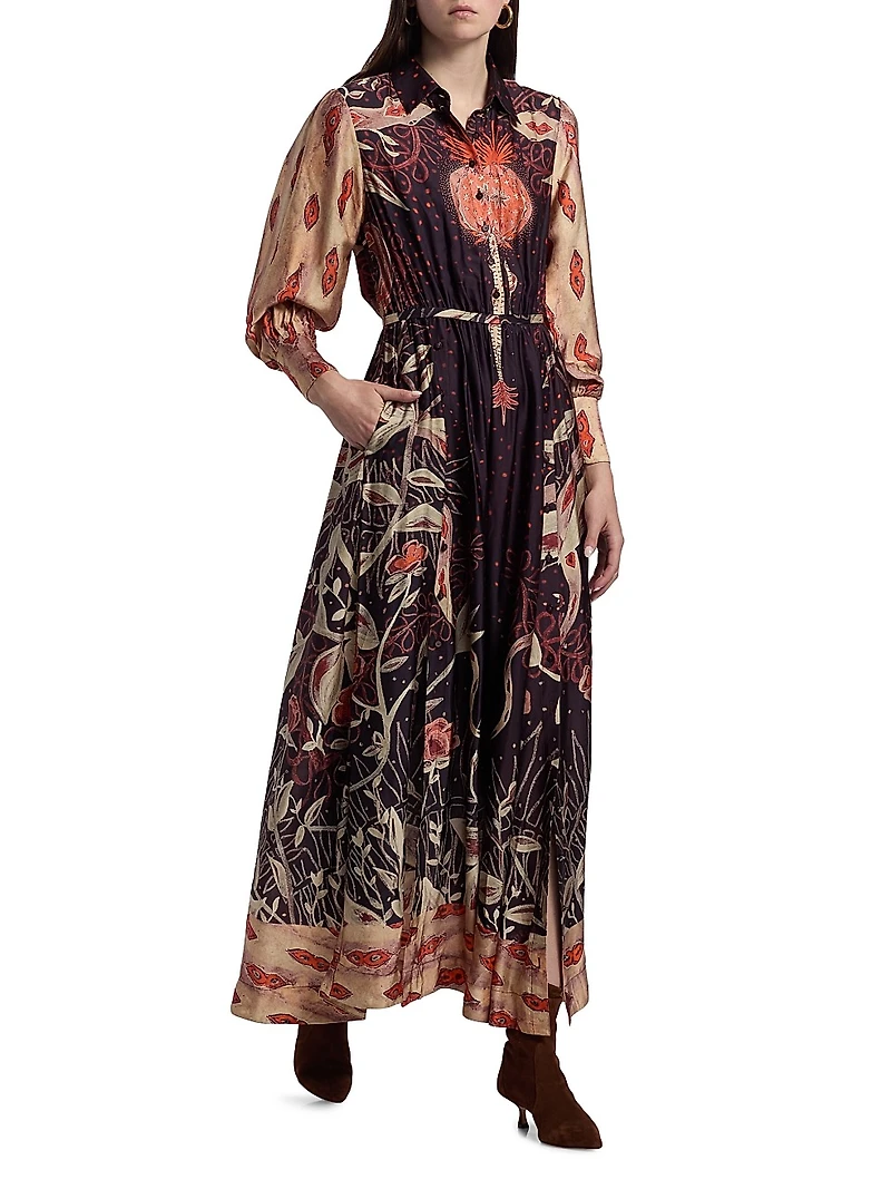 Elisetta Printed Maxi Dress