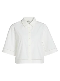 Ladder Embroidered Poplin Shirt