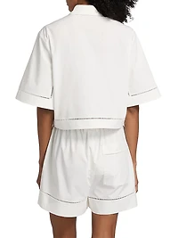 Ladder Embroidered Poplin Shirt