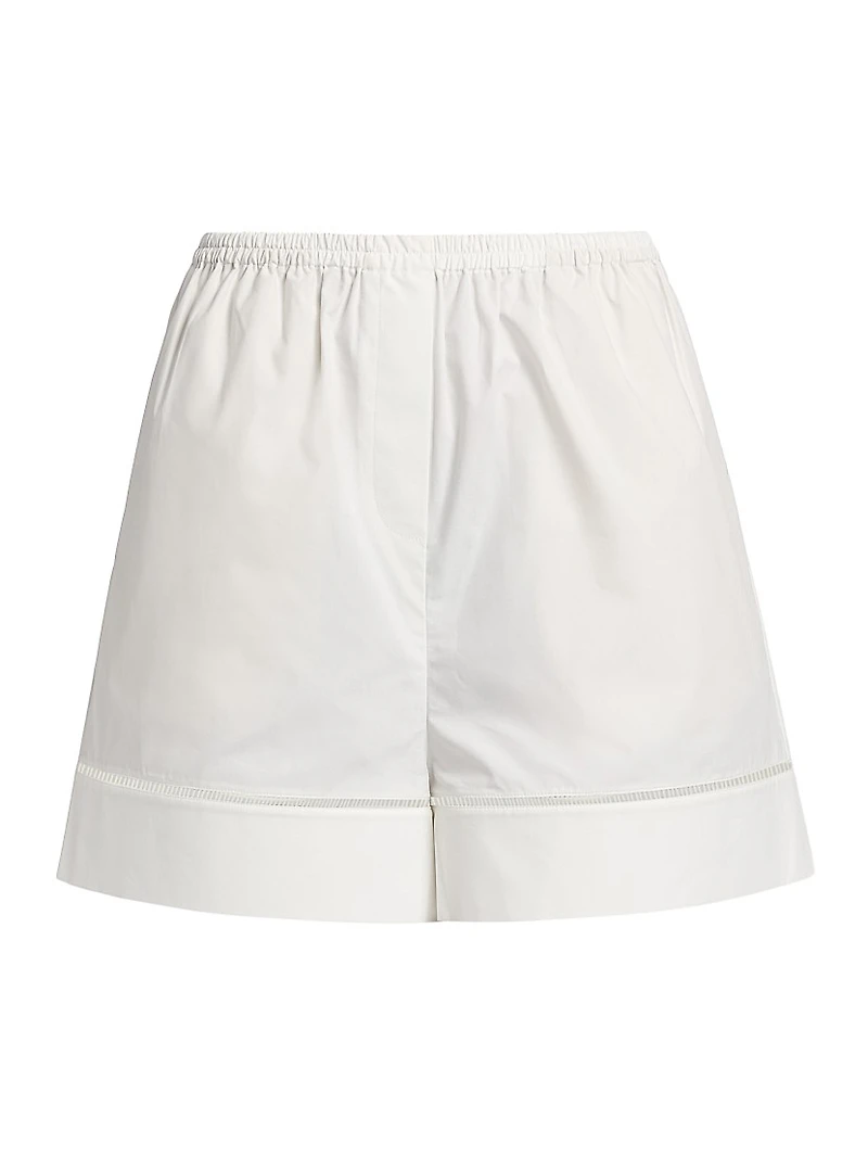 Ladder Embroidered Poplin Shorts