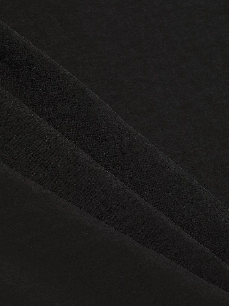 Hammered Silk V-Neck Maxi Dress