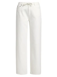 Dunn Crochet-Trim Wide-Leg Jeans