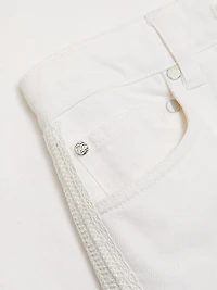 Dunn Crochet-Trim Wide-Leg Jeans