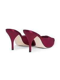 85MM Ruched Satin Mules
