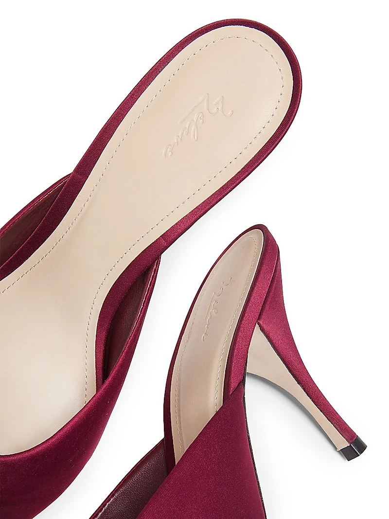 85MM Ruched Satin Mules