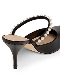 85MM Embellished Leather Mules