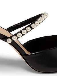 85MM Embellished Leather Mules