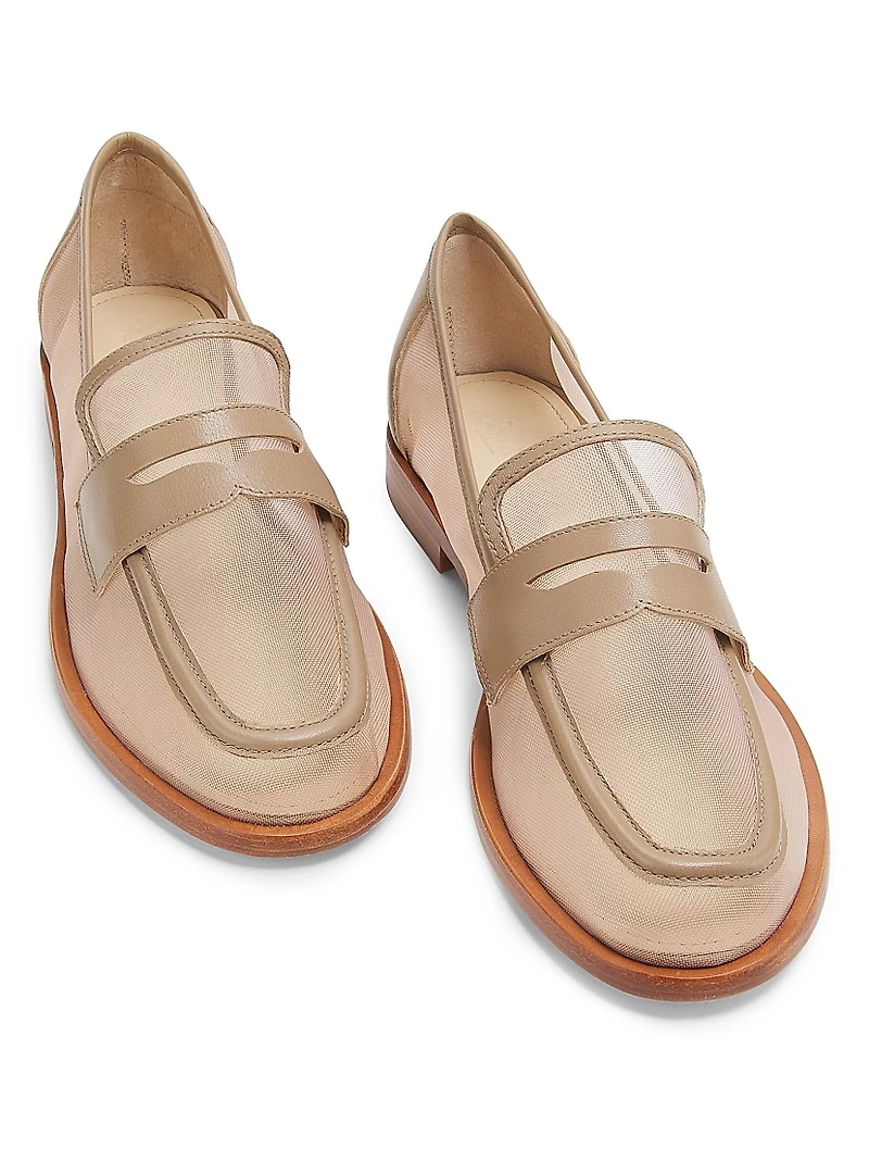 Mesh Penny Loafers