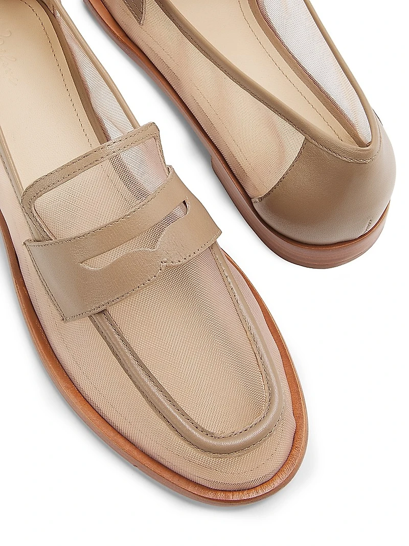 Mesh Penny Loafers