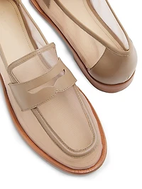 Mesh Penny Loafers