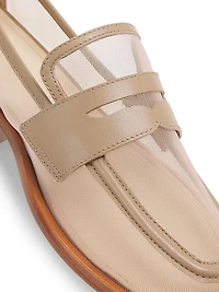 Mesh Penny Loafers