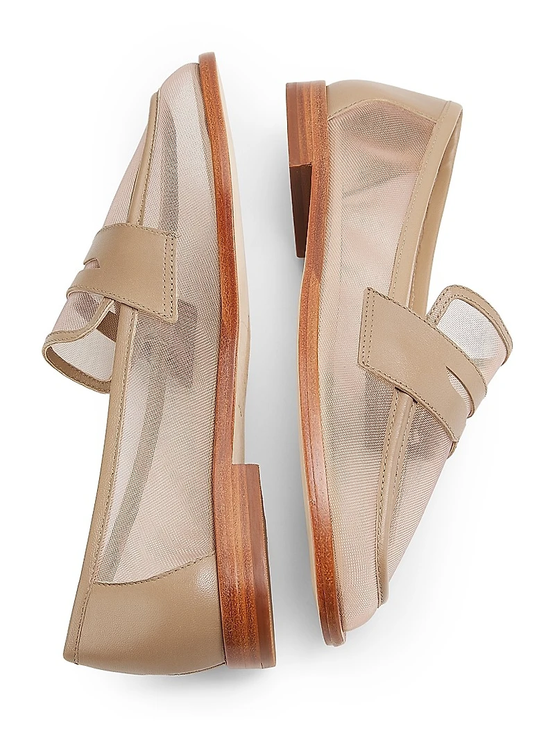 Mesh Penny Loafers