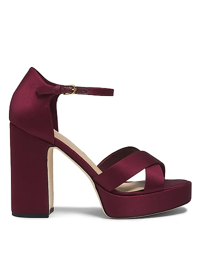 115MM Satin Platform Sandals
