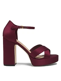 115MM Satin Platform Sandals