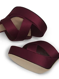 115MM Satin Platform Sandals